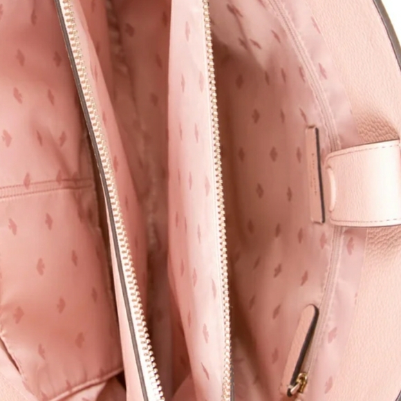 KATE SPADE โ ๏ธ NEW YORK TEXTURED GRAIN LEATHER SHOULDER BAG (LARGE) ..LT PINK ๐ - Picture 10 of 11